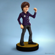 3D model of the sketch, with added Amiibo base.